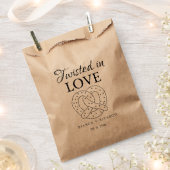 Moderne Hochzeit Knoten Brezel Geschenktüte Geschenktütchen (Ausgeschnitten)