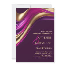 Moderne Hochzeit - Lila Fuchsie und Gold -
