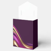 Moderne Hochzeit-Lila Fuchsien und Gold- Geschenkschachtel (Geöffnet)