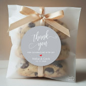 Moderne Hochzeit Minimalistisch Dankesgeschenke Runder Aufkleber