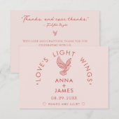 Moderne Hochzeit Minimalistisch Elegante Romeo und Dankeskarte (Vorne/Hinten)