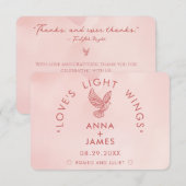 Moderne Hochzeit Minimalistisch Elegante Romeo und Dankeskarte (Vorne/Hinten)