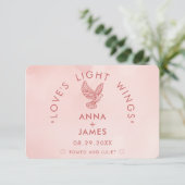 Moderne Hochzeit Minimalistisch Elegante Romeo und Dankeskarte (Stehend Vorderseite)