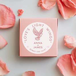 Moderne Hochzeit Minimalistisch Elegante Romeo und Runder Aufkleber