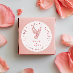 Moderne Hochzeit Minimalistisch Elegante Romeo und Runder Aufkleber