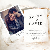 Moderne Hochzeit Minimalistischen Fotos Einladung