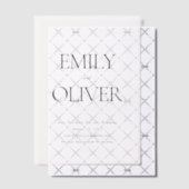 Moderne Hochzeit Minimalistischer Paare - Fotos mi Pergament Einladungen (Versetzt (Einladung))