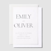 Moderne Hochzeit Minimalistischer Paare - Fotos mi Pergament Einladungen (Versetzt)