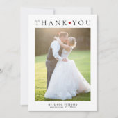 Moderne Hochzeit mit 2 Fotos Dankeskarte (Vorderseite)