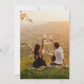 moderne Hochzeit mit 2 Fotos Save The Date (Rückseite)