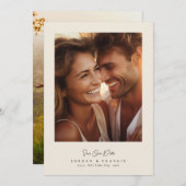 moderne Hochzeit mit 2 Fotos Save The Date (Vorne/Hinten)