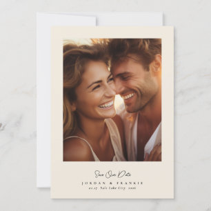 moderne Hochzeit mit 2 Fotos Save The Date