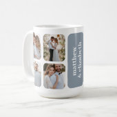Moderne Hochzeit mit 8 Fotos Kaffeetasse (Vorderseite Links)