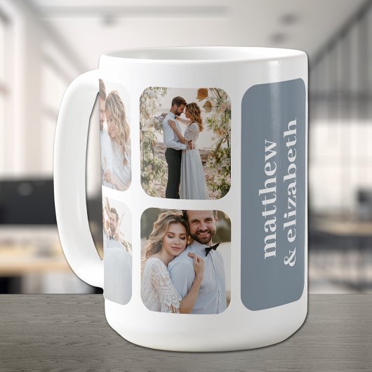 Moderne Hochzeit mit 8 Fotos Kaffeetasse