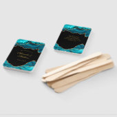 Moderne Hochzeit mit Aquamarinen und goldenen Agat Fächer (Non-assembled)