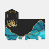 Moderne Hochzeit mit Aquamarinen und goldenen Agat Geschenkschachtel (Ungefaltet)