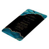 Moderne Hochzeit mit Aquamarinen und goldenen Agat Magnet (Linke Seite)