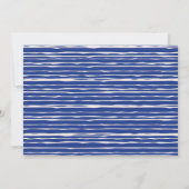 Moderne Hochzeit mit blauem Küstenstreifen Save The Date (Rückseite)