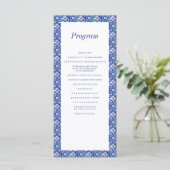 Moderne Hochzeit mit blauem weißem Mittelmeer Programm (Stehend Vorderseite)