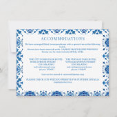 Moderne Hochzeit mit blauen Mosaiken Mitteilungskarte (Vorderseite)