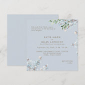 Moderne Hochzeit mit blauer Blütengrün (Vorne/Hinten)