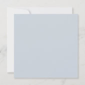 Moderne Hochzeit mit blauer Blütengrün (Rückseite)