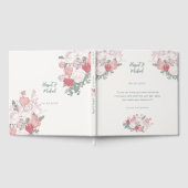 Moderne Hochzeit mit Blumenwasser - Elegantes Zita Gästebuch (Voll)