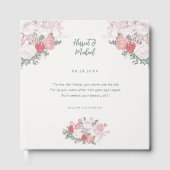 Moderne Hochzeit mit Blumenwasser - Elegantes Zita Gästebuch (Vorderseite)