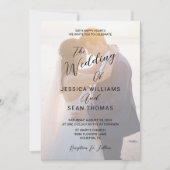 Moderne Hochzeit mit doppeltem Foto Einladung (Vorderseite)