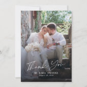 Moderne Hochzeit mit einfachem Drehbuch mit mehrer Dankeskarte (Vorderseite)