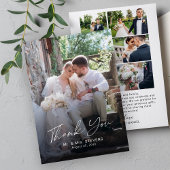 Moderne Hochzeit mit einfachem Drehbuch mit mehrer Dankeskarte