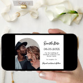Moderne Hochzeit mit einfachem Foto Save The Date