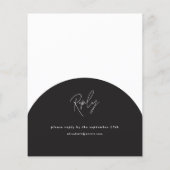 Moderne Hochzeit mit elegantem Drehbuch in Schwarz Flyer (Hinten)