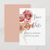 Moderne Hochzeit mit floralem Rosa rettet das Datu (Vorne/Hinten)