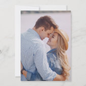 Moderne Hochzeit mit Foto Einladung (Rückseite)