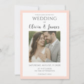 Moderne Hochzeit mit Foto Einladung (Vorderseite)