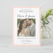 Moderne Hochzeit mit Foto Einladung (Stehend Vorderseite)