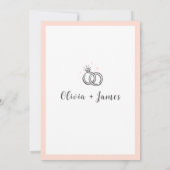 Moderne Hochzeit mit Foto Einladung (Rückseite)