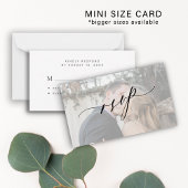 Moderne Hochzeit mit Foto RSVP Mitteilungskarte