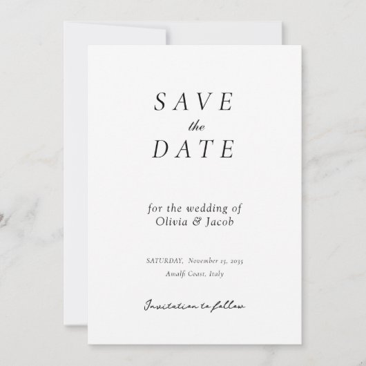 Moderne Hochzeit mit Foto Save The Date (Vorderseite)
