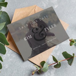 Moderne Hochzeit mit Foto Save The Date