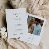 Moderne Hochzeit mit Foto Save The Date