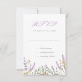 Moderne Hochzeit mit Gold & Watercolor RSVP Karte (Vorderseite)