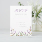 Moderne Hochzeit mit Gold & Watercolor RSVP Karte (Stehend Vorderseite)