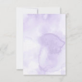 Moderne Hochzeit mit Gold & Watercolor RSVP Karte (Rückseite)