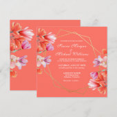 Moderne Hochzeit mit goldener Geometrie Einladung (Vorne/Hinten)