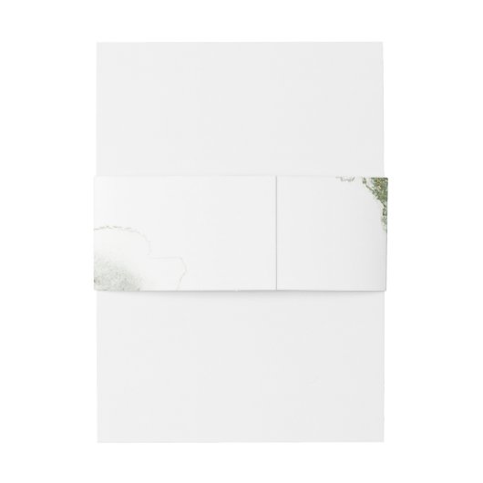 Moderne Hochzeit mit grünem Gold (Nachahmung) Einladungsbanderole (Rückseitenbeispiel)