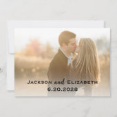 Moderne Hochzeit mit Korallen und rosa Foto Save The Date (Rückseite)