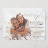 Moderne Hochzeit mit Lässigem Foto Einladung (Vorderseite)