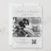 Moderne Hochzeit mit Lässigem Foto Einladung (Rückseite)